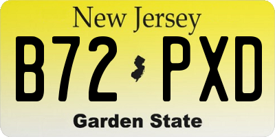 NJ license plate B72PXD