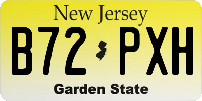 NJ license plate B72PXH