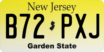 NJ license plate B72PXJ