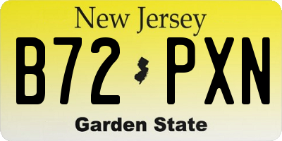 NJ license plate B72PXN
