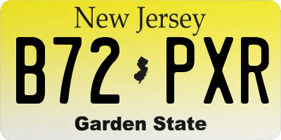 NJ license plate B72PXR