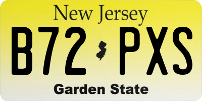 NJ license plate B72PXS