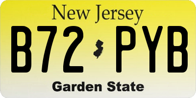 NJ license plate B72PYB