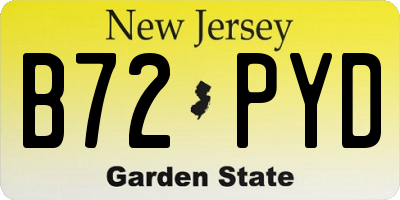 NJ license plate B72PYD