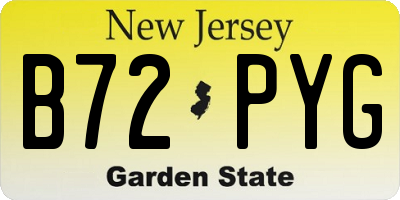NJ license plate B72PYG