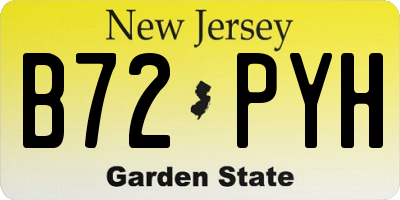NJ license plate B72PYH