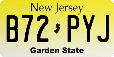 NJ license plate B72PYJ