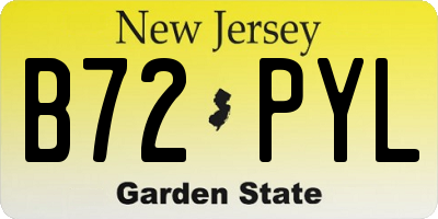 NJ license plate B72PYL
