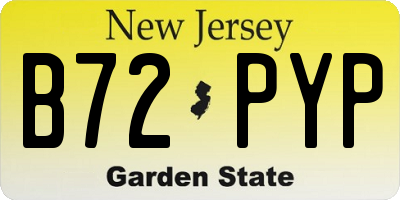 NJ license plate B72PYP