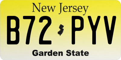 NJ license plate B72PYV