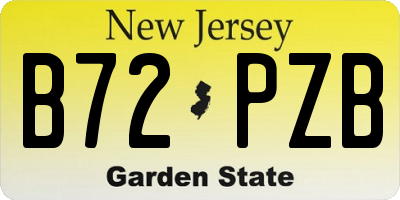 NJ license plate B72PZB
