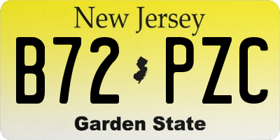 NJ license plate B72PZC