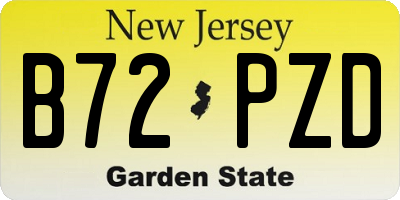 NJ license plate B72PZD