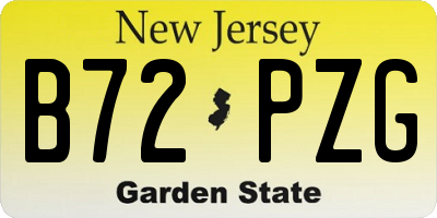 NJ license plate B72PZG