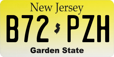 NJ license plate B72PZH
