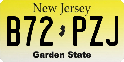 NJ license plate B72PZJ