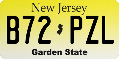 NJ license plate B72PZL