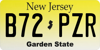 NJ license plate B72PZR