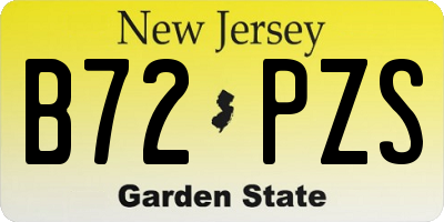 NJ license plate B72PZS
