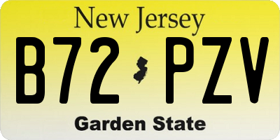 NJ license plate B72PZV