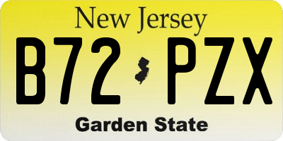 NJ license plate B72PZX