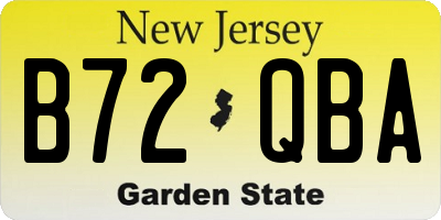 NJ license plate B72QBA