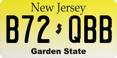 NJ license plate B72QBB