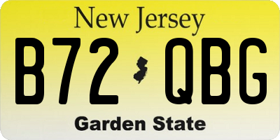 NJ license plate B72QBG