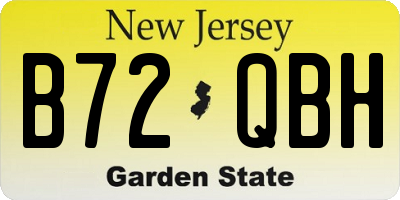 NJ license plate B72QBH