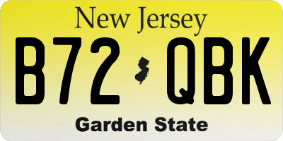 NJ license plate B72QBK