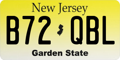 NJ license plate B72QBL