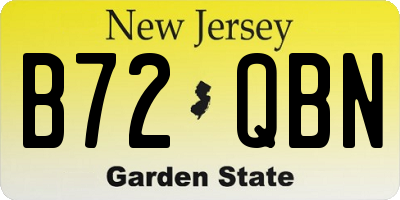 NJ license plate B72QBN