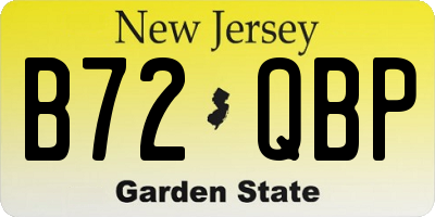 NJ license plate B72QBP