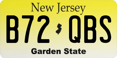 NJ license plate B72QBS
