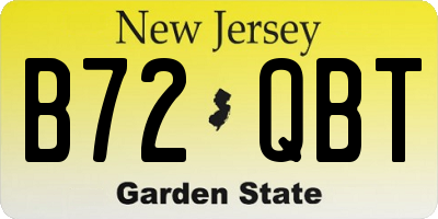 NJ license plate B72QBT