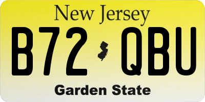 NJ license plate B72QBU
