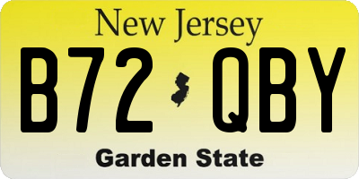 NJ license plate B72QBY