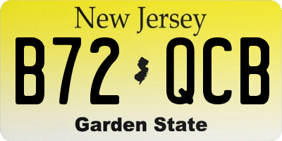NJ license plate B72QCB