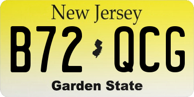 NJ license plate B72QCG
