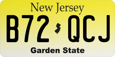 NJ license plate B72QCJ