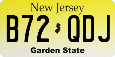 NJ license plate B72QDJ