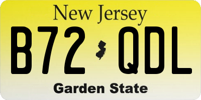 NJ license plate B72QDL