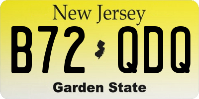 NJ license plate B72QDQ
