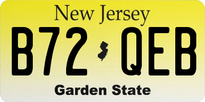 NJ license plate B72QEB