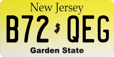 NJ license plate B72QEG