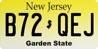 NJ license plate B72QEJ