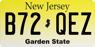 NJ license plate B72QEZ