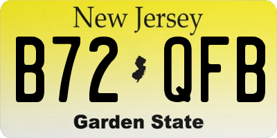 NJ license plate B72QFB