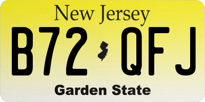 NJ license plate B72QFJ