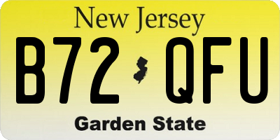 NJ license plate B72QFU